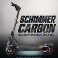 SEGWAY NINEBOT G3 / G3 D / G3 E SKIN | SCHIMMER CARBON – Studiofoto mit Licht in der Skinfarbe; Scooter und Beleuchtung separat erhältlich