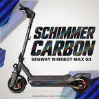 SEGWAY NINEBOT G3 SKIN | SCHIMMER CARBON – Designvisualisierung am passenden Scooter. Scooter nicht enthalten.