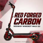 SEGWAY NINEBOT G3 SKIN | RED FORGED CARBON – Designvisualisierung am passenden Scooter. Scooter nicht enthalten.