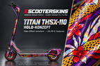 SEGWAY NINEBOT F3 / F3 PRO SKIN | CRIMSON DRAGON PURPLE – Holo-Effekt simuliert; +24,99 EUR Aufpreis. Digitale Materialsimulation, keine physische Druckprobe. Nur Body-Skin; Trittbrett und Felgenaufkleber separat; Scooter nicht enthalten.