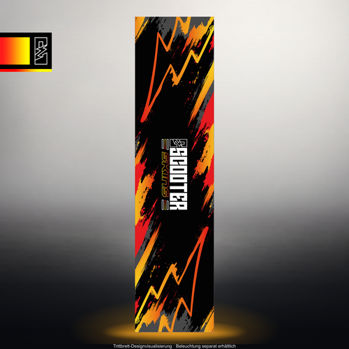 TRITTBRETT SKIN | VOLTAGE INFERNO – Originales Trittbrettmotiv im Studio-Look mit Licht in der Motivfarbe; Beleuchtung separat erhältlich