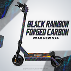 VMAX NEW VX4 SKIN | BLACK RAINBOW FORGED CARBON – Designvisualisierung am passenden Scooter. Scooter nicht enthalten.