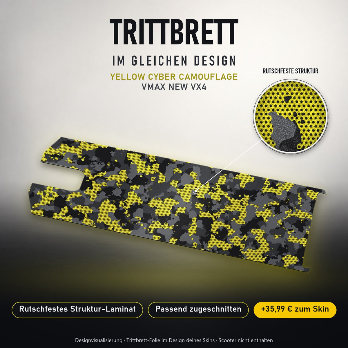 Trittbrett im gleichen Design – YELLOW CYBER CAMOUFLAGE