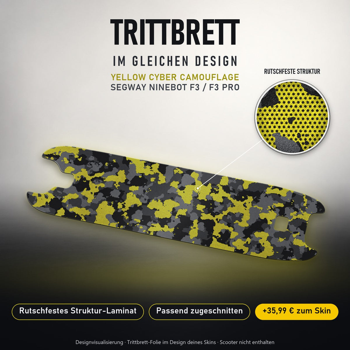 Trittbrett im gleichen Design – YELLOW CYBER CAMOUFLAGE