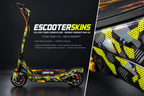 SEGWAY NINEBOT G3 / G3 D / G3 E SKIN | YELLOW CYBER CAMOUFLAGE – Holo-Effekt simuliert; +24,99 EUR Aufpreis. Digitale Materialsimulation, keine physische Druckprobe. Nur Body-Skin; Trittbrett und Felgenaufkleber separat; Scooter nicht enthalten.