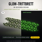 Glow-Trittbrett – GREEN CYBER CAMOUFLAGE, Tag/Nacht