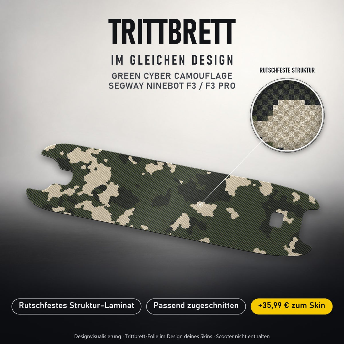 Trittbrett im gleichen Design – GREEN CYBER CAMOUFLAGE