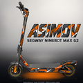 SEGWAY NINEBOT G2 MAX SKIN | ASIMOV – Studiofoto mit Licht in der Skinfarbe; Scooter und Beleuchtung separat erhältlich