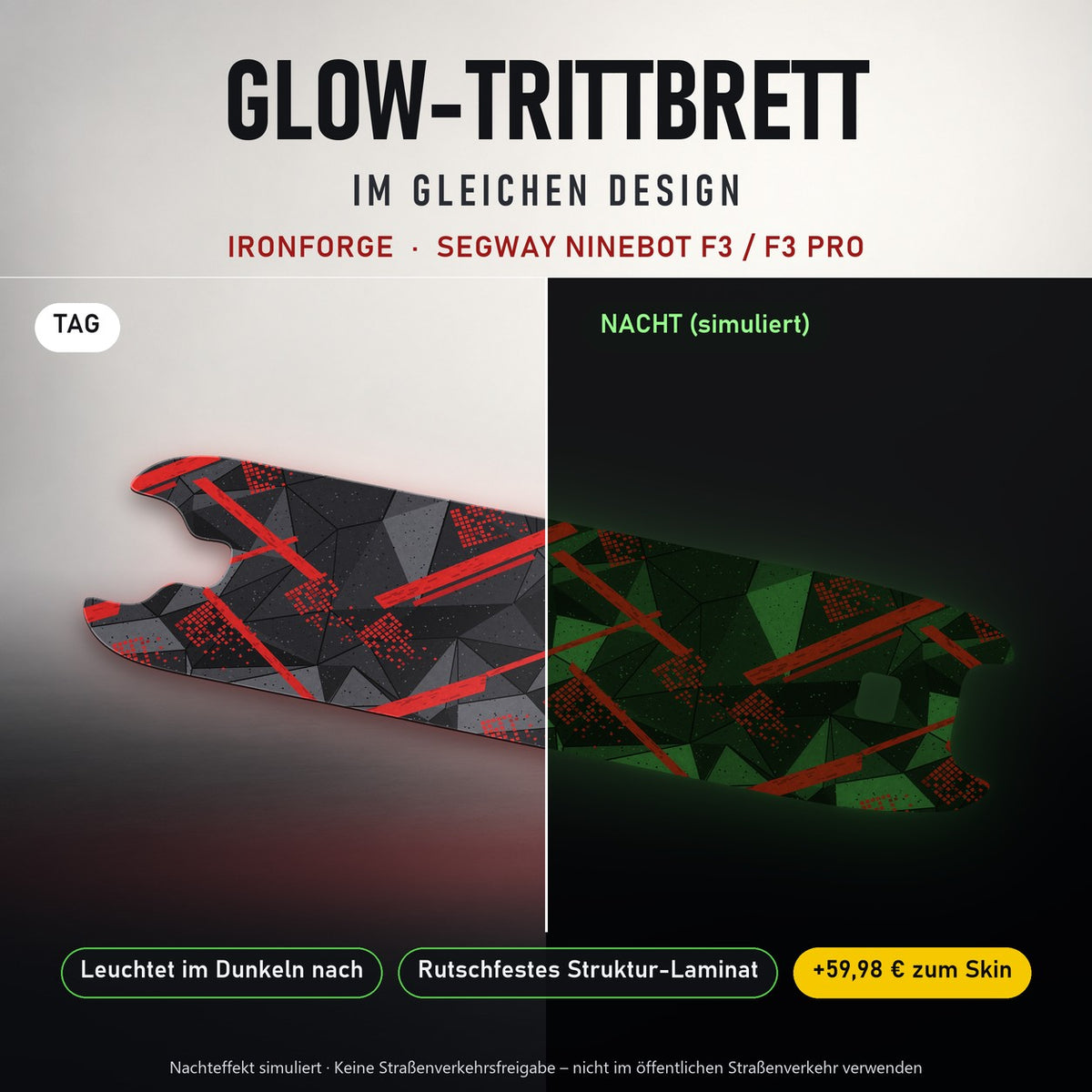 Glow-Trittbrett – IRONFORGE, Tag/Nacht