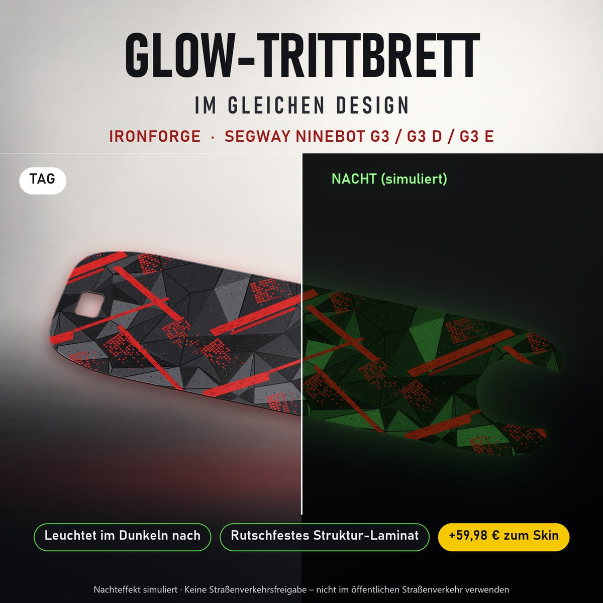 Glow-Trittbrett – IRONFORGE, Tag/Nacht