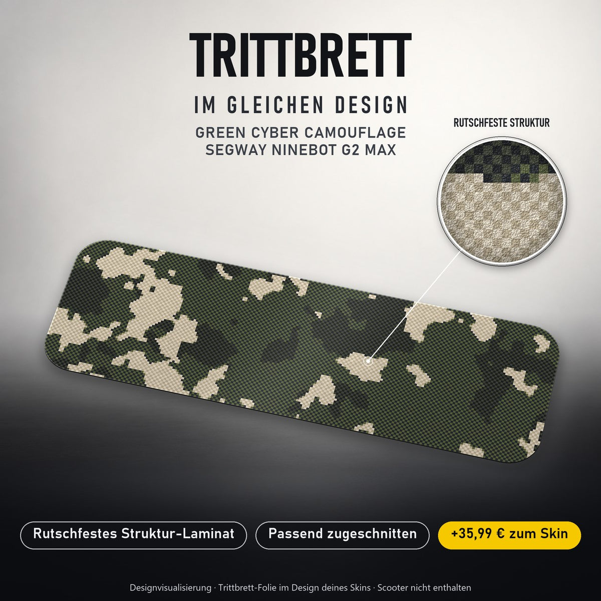 Trittbrett im gleichen Design – GREEN CYBER CAMOUFLAGE