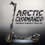 SEGWAY NINEBOT G2 MAX SKIN | ARCTIC COMMANDO – Studiofoto mit Licht in der Skinfarbe; Scooter und Beleuchtung separat erhältlich