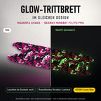 Glow-Trittbrett – MAGENTA CHAOS, Tag/Nacht