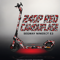 SEGWAY NINEBOT E3 / E3 PRO SKIN | 240P RED CAMOUFLAGE – Studiofoto mit Licht in der Skinfarbe; Scooter und Beleuchtung separat erhältlich