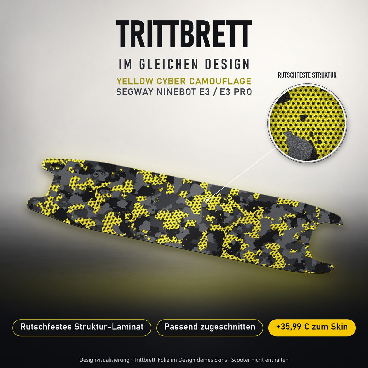 Trittbrett im gleichen Design – YELLOW CYBER CAMOUFLAGE