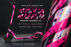 SEGWAY NINEBOT E3 / E3 PRO SKIN | ATTACK ON MAGENTA – Holo-Effekt simuliert; +24,99 EUR Aufpreis. Digitale Materialsimulation, keine physische Druckprobe. Nur Body-Skin; Trittbrett und Felgenaufkleber separat; Scooter nicht enthalten.