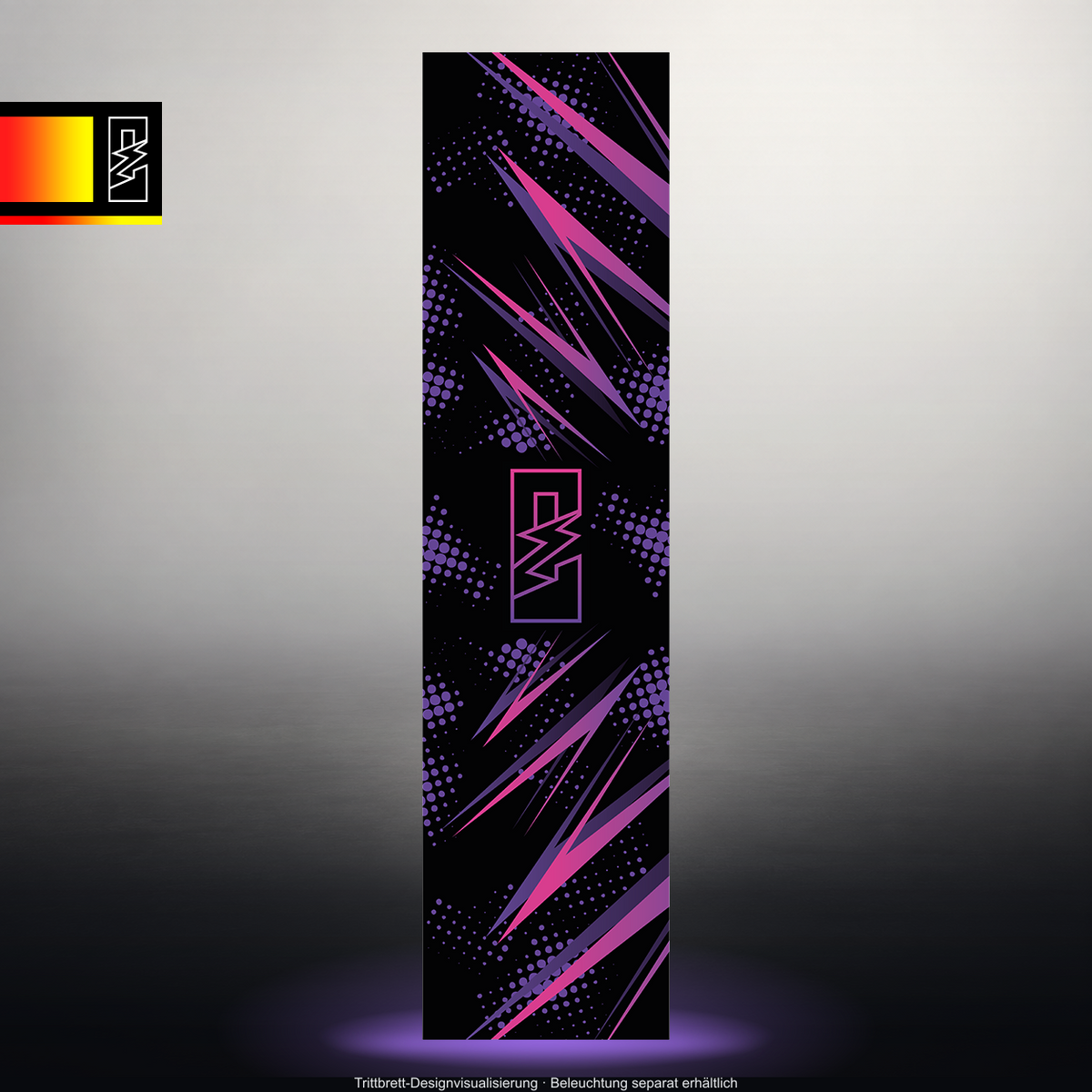 TRITTBRETT SKIN | NEON RIDE – Originales Trittbrettmotiv im Studio-Look mit Licht in der Motivfarbe; Beleuchtung separat erhältlich