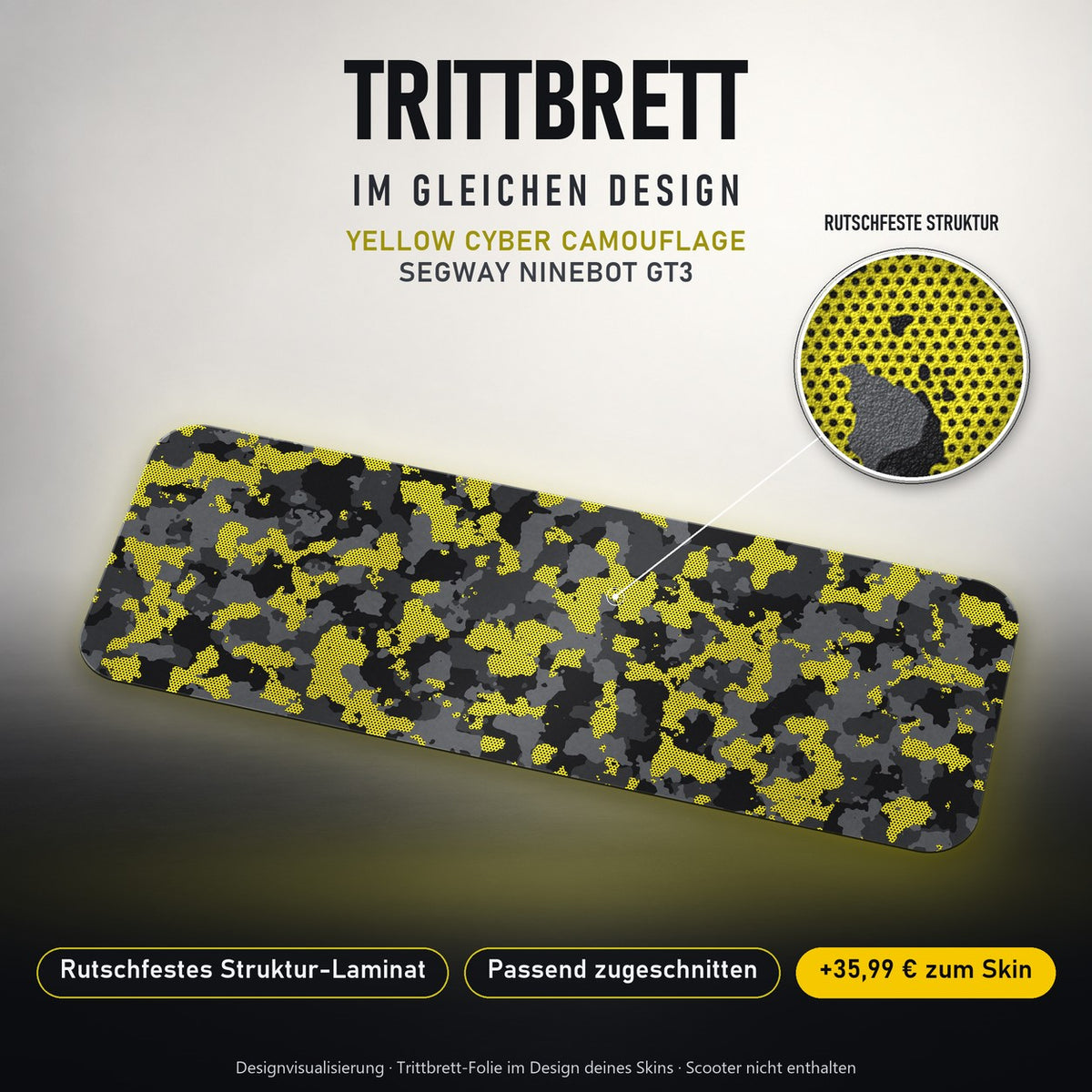 Trittbrett im gleichen Design – YELLOW CYBER CAMOUFLAGE