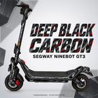 SEGWAY NINEBOT GT3 SKIN | DEEP BLACK CARBON – Designvisualisierung am passenden Scooter. Scooter nicht enthalten.