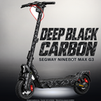 SEGWAY NINEBOT G3 / G3 D / G3 E SKIN | DEEP BLACK CARBON – Studiofoto mit Licht in der Skinfarbe; Scooter und Beleuchtung separat erhältlich