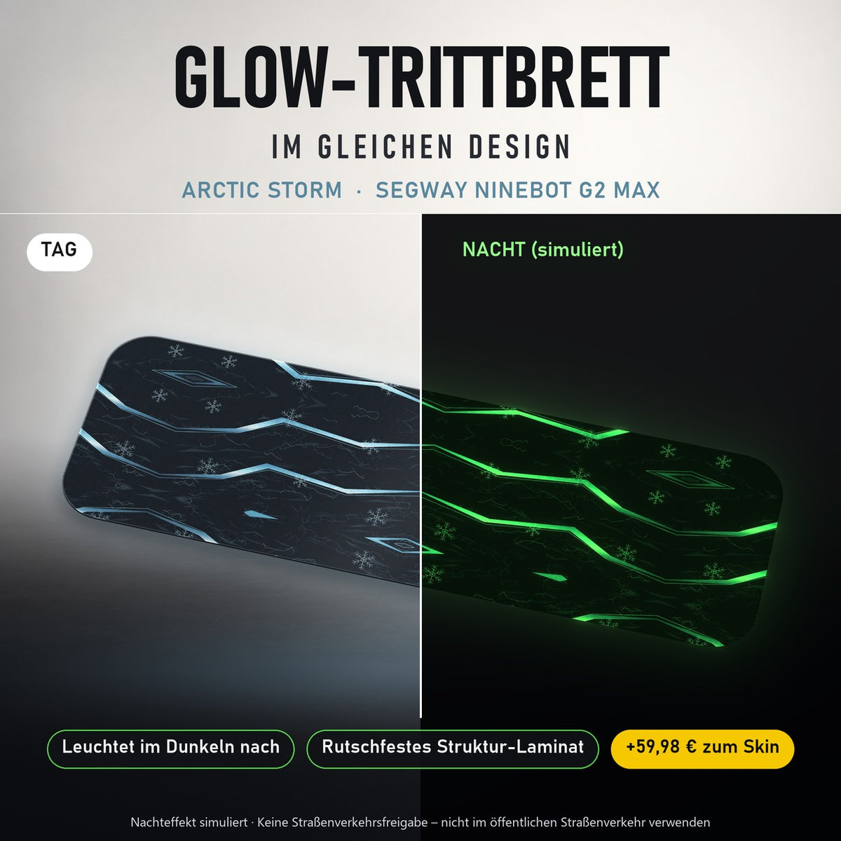 Glow-Trittbrett – ARCTIC STORM, Tag/Nacht