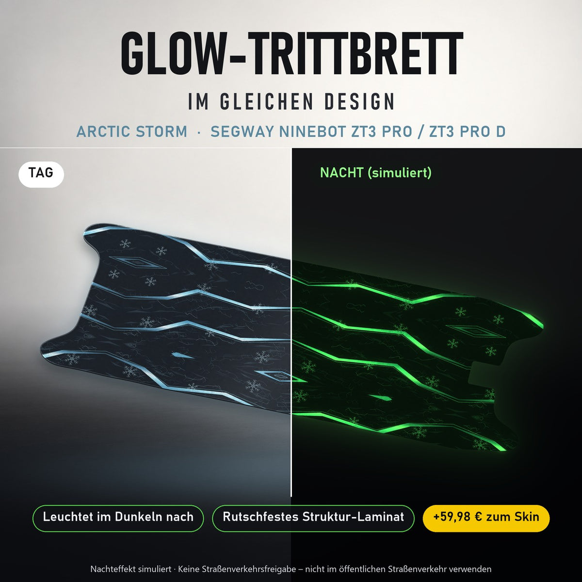 Glow-Trittbrett – ARCTIC STORM, Tag/Nacht