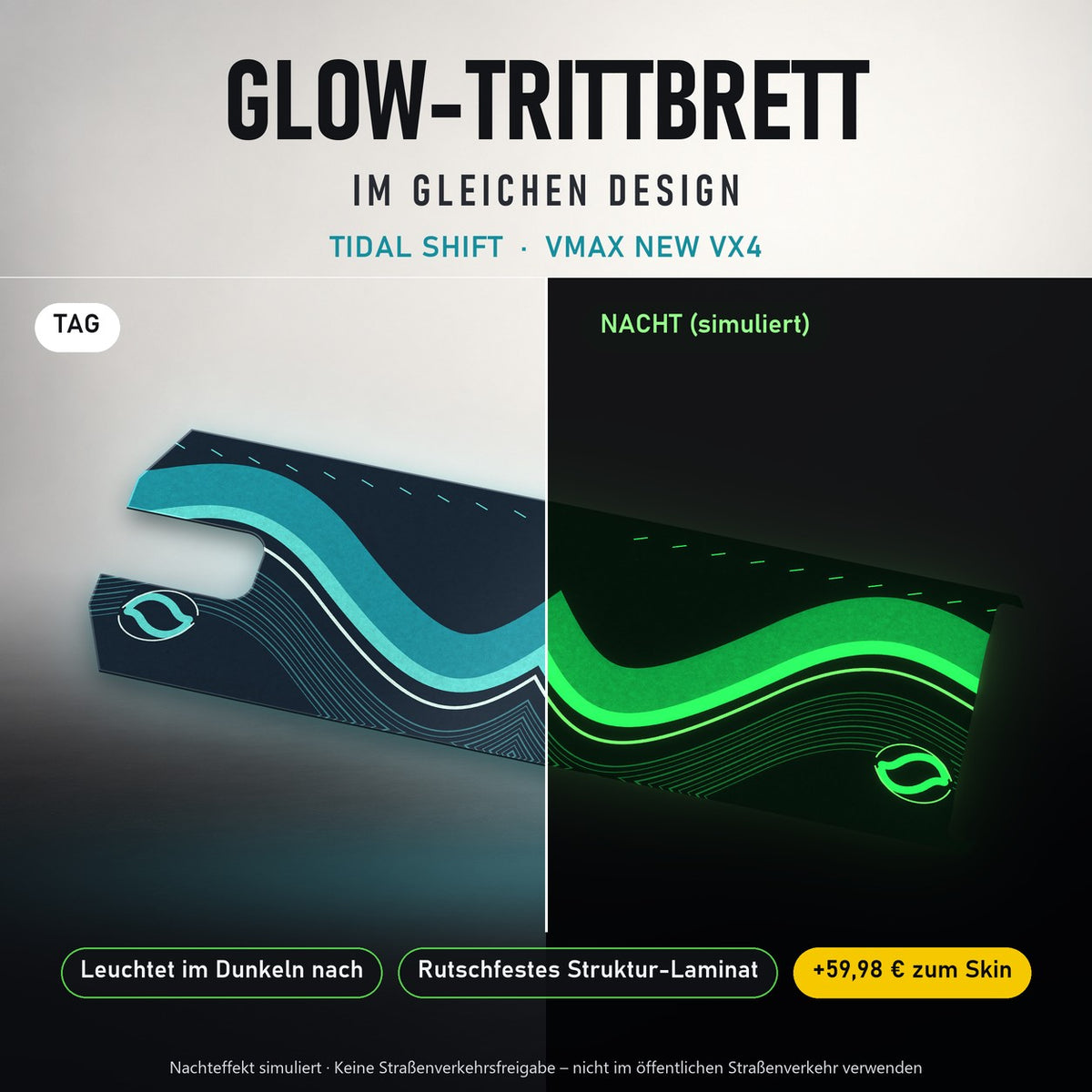 Glow-Trittbrett – TIDAL SHIFT, Tag/Nacht