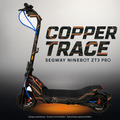 SEGWAY NINEBOT ZT3 PRO / ZT3 PRO D SKIN | COPPER TRACE – Studiofoto mit Licht in der Skinfarbe; Scooter und Beleuchtung separat erhältlich