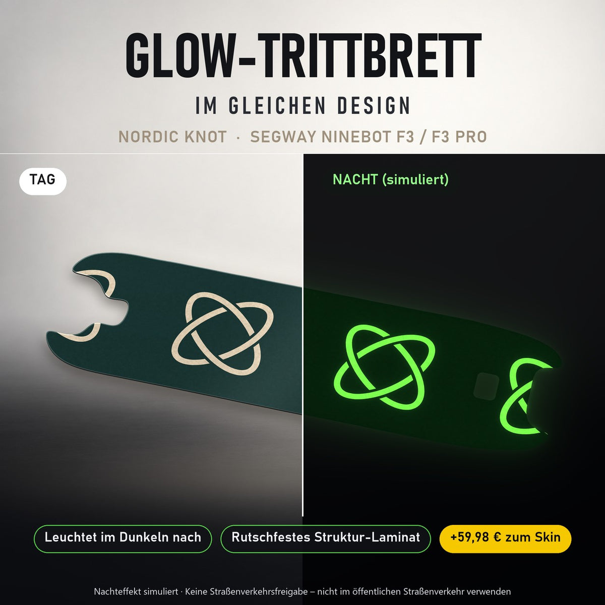 Glow-Trittbrett – NORDIC KNOT, Tag/Nacht