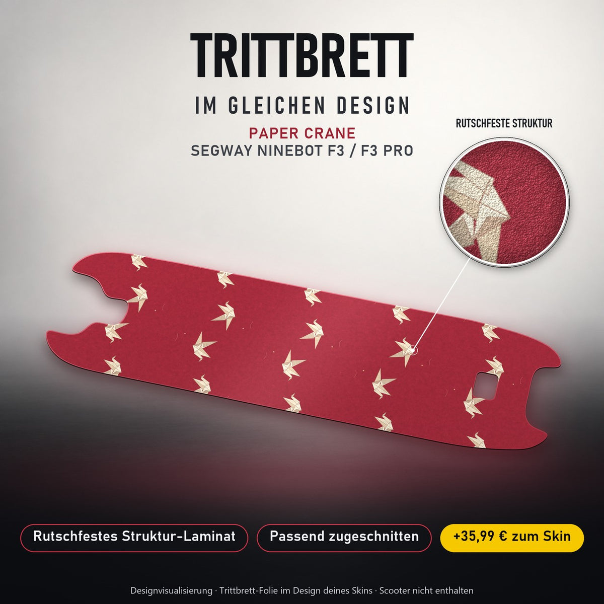 Trittbrett im gleichen Design – PAPER CRANE
