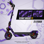 VIOLET GRID Skin für Segway Ninebot F3. Felgenaufkleber separat erhältlich.