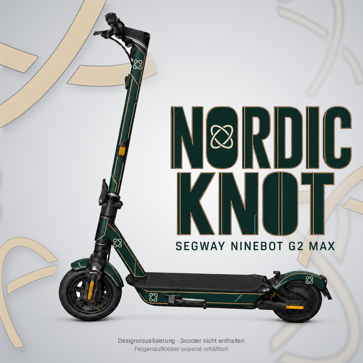 NORDIC KNOT Skin für Segway Ninebot MAX G2. Felgenaufkleber separat erhältlich.