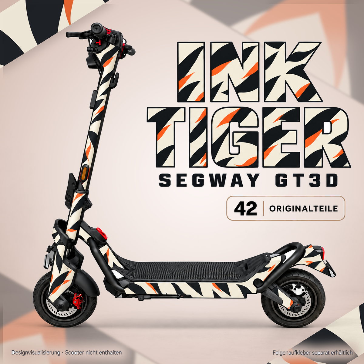INK TIGER Skin für Segway GT3D. Felgenaufkleber separat erhältlich.