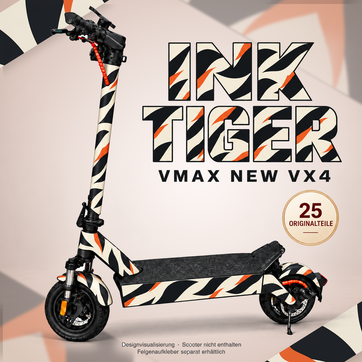 INK TIGER Skin für VMAX NEW VX4. Felgenaufkleber separat erhältlich.