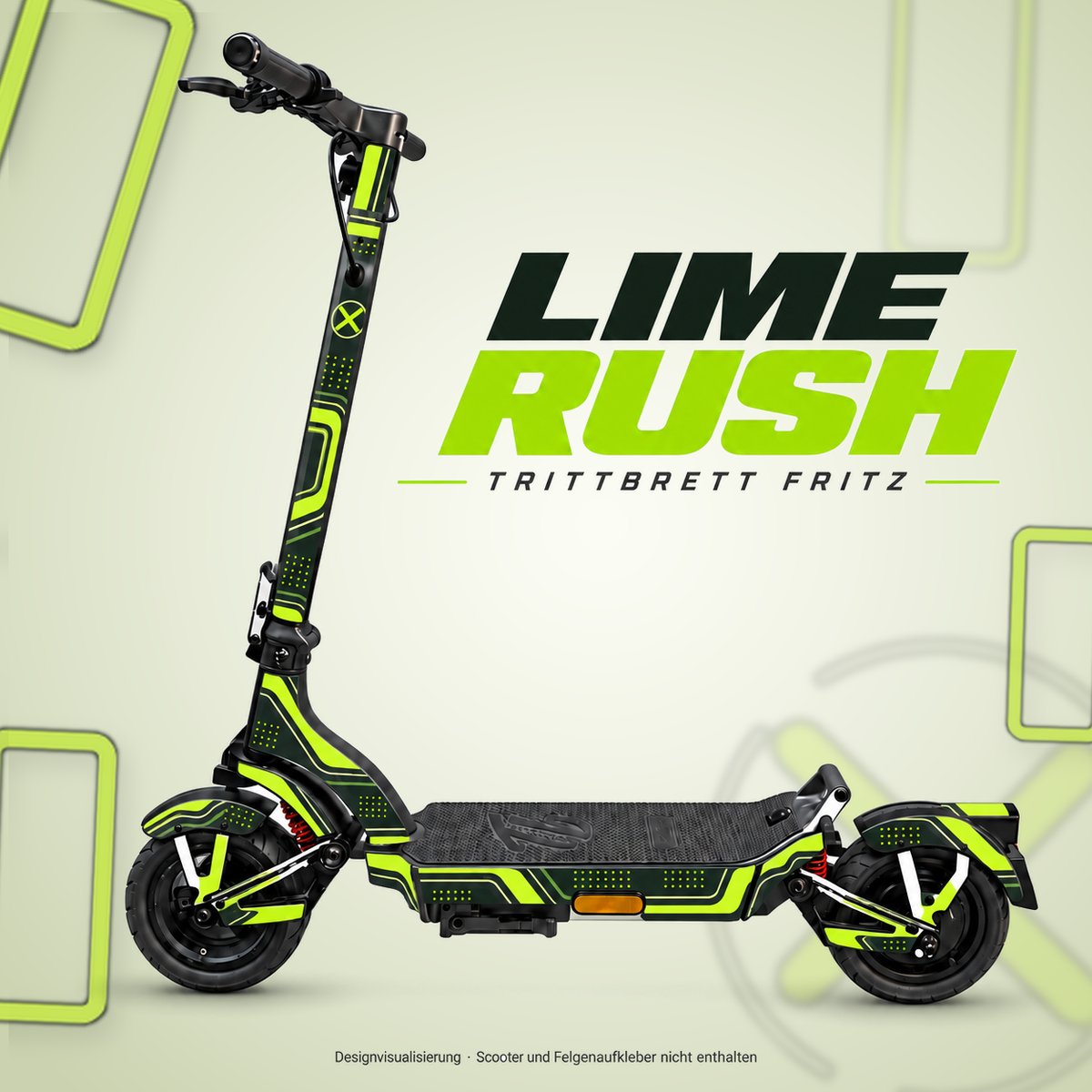 TRITTBRETT FRITZ Skin – LIME RUSH
