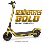 SEGWAY NINEBOT E3 SKIN | GEBÜRSTETES GOLD – Designvisualisierung am passenden Scooter. Scooter nicht enthalten.