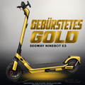 SEGWAY NINEBOT E3 / E3 PRO SKIN | GEBÜRSTETES GOLD – Designvisualisierung mit Licht in der Skinfarbe; Scooter nicht enthalten, Beleuchtung separat erhältlich