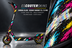 SEGWAY NINEBOT F3 / F3 PRO SKIN | CHROMA SLASH – Holo-Effekt simuliert; +24,99 EUR Aufpreis. Digitale Materialsimulation, keine physische Druckprobe. Nur Body-Skin; Trittbrett und Felgenaufkleber separat; Scooter nicht enthalten.