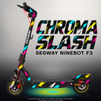 SEGWAY NINEBOT F3 / F3 PRO SKIN | CHROMA SLASH – Designvisualisierung mit Licht in der Skinfarbe; Scooter nicht enthalten, Beleuchtung separat erhältlich