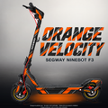 SEGWAY NINEBOT F3 / F3 PRO SKIN | ORANGE VELOCITY – Designvisualisierung mit Licht in der Skinfarbe; Scooter nicht enthalten, Beleuchtung separat erhältlich