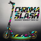 SEGWAY NINEBOT G2 MAX SKIN | CHROMA SLASH – Designvisualisierung mit Licht in der Skinfarbe; Scooter nicht enthalten, Beleuchtung separat erhältlich