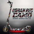 SEGWAY NINEBOT G2 MAX SKIN | URBAN RED CAMO – Designvisualisierung mit Licht in der Skinfarbe; Scooter nicht enthalten, Beleuchtung separat erhältlich