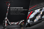 SEGWAY NINEBOT G3 / G3 D / G3 E SKIN | URBAN RED CAMO – Holo-Effekt simuliert; +24,99 EUR Aufpreis. Digitale Materialsimulation, keine physische Druckprobe. Nur Body-Skin; Trittbrett und Felgenaufkleber separat; Scooter nicht enthalten.