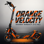 SEGWAY NINEBOT ZT3 PRO / ZT3 PRO D SKIN | ORANGE VELOCITY – Studiofoto mit Licht in der Skinfarbe; Scooter und Beleuchtung separat erhältlich