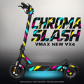 VMAX NEW VX4 SKIN | CHROMA SLASH – Studiofoto mit Licht in der Skinfarbe; Scooter und Beleuchtung separat erhältlich