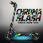 VMAX NEW VX4 SKIN | CHROMA SLASH – Studiofoto mit Licht in der Skinfarbe; Scooter und Beleuchtung separat erhältlich