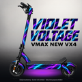 VMAX NEW VX4 SKIN | VIOLET VOLTAGE – Studiofoto mit Licht in der Skinfarbe; Scooter und Beleuchtung separat erhältlich