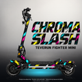 TEVERUN FIGHTER MINI / PRO SKIN | CHROMA SLASH – Studiofoto mit Licht in der Skinfarbe; Scooter und Beleuchtung separat erhältlich