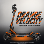 TEVERUN FIGHTER MINI / PRO SKIN | ORANGE VELOCITY – Studiofoto mit Licht in der Skinfarbe; Scooter und Beleuchtung separat erhältlich