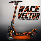 SEGWAY NINEBOT G3 / G3 D / G3 E SKIN | RACE VECTOR – Designvisualisierung mit Licht in der Skinfarbe; Scooter nicht enthalten, Beleuchtung separat erhältlich